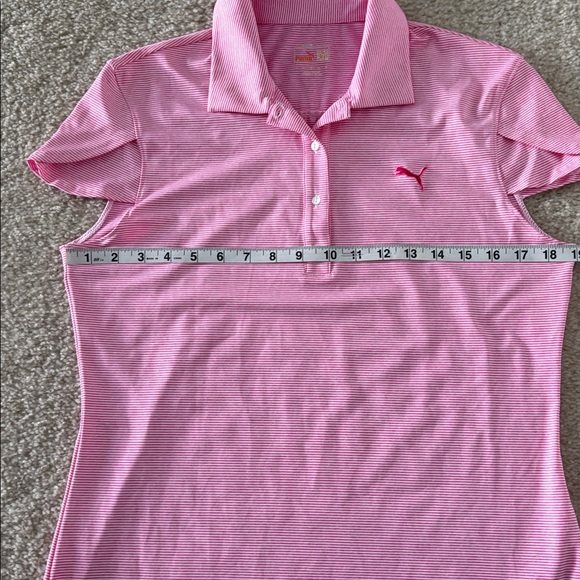 Puma Light Pink Polo Shirt Size Medium - Picture 6 of 7